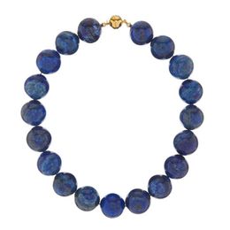 Chokers Blue SOPHIE BUHAI Perriand Natural Stone Lapis-lazuli Beads 18k Gold-vemeil Choker Magnetic Clasp Women Statement JewelryC291C