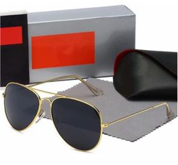 Designer-Pilotensonnenbrille 3025r für Herren, Rale Ban-Brille, Damen, UV400-Schutz, Echtglaslinse, goldfarbener Metallrahmen, Sonnenbrille zum Fahren, Angeln, mit Originalverpackung.