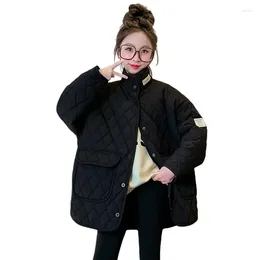 Down Coat Winter Clothes For Girls 2023 Parkas With Big Pockets Warm Black White Children Outerwear 8 10 12 13 14Years Teenage Kids Coats