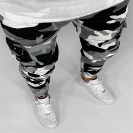 Men's Jeans Camouflage Cargo Pants Men Multi Pocket Cotton Military Camo Denim Army Track Trousers Streetwear Pencil-Jeans Ma220l