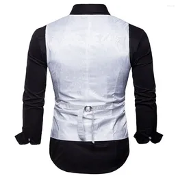 Men's Vests Fashionable Mens Paisley Waistcoat Decorative Pattern Double Breasted Formal Tops Suit Casual Wedding Vest