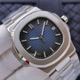 Luxury Watch High Automatic Mechanical 2813 Movement watch Face Diver PP Nautilus Wristwatches Rubber Strap Ceramic Bezel Gold Blue L