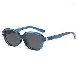 Sunglasses Women's Fashion Folding Clothing Brand Designer Glasses Oval Men's Vintage