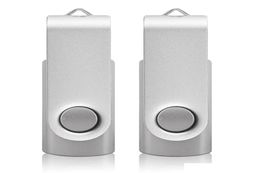 Silver 32GB USB 20 Flash Drives Rotating Swivel Thumb PenDrives 16gb Folding Memory Stick for Computer Laptop Macbook Tablet9393699