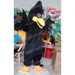 Performance Black Crow Mascot Costumes Cartoon Character Outfit Suit Carnival Adults Size Halloween Christmas Party Carnival Dress suits