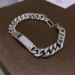 2021 Fashion 17cm 18 5cm Titanium Steel Skull Chain Bracelet for Lovers Bracelets With Gift Retail Box In Stock SL011237l