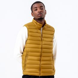 Custom Design Thin Plain Thermal Down Cotton Vests Winter Nylon Cotton Bubble Blank Puffer Vest Jacket For Men 22936#