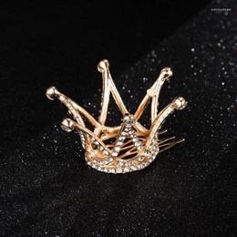 Hair Clips Mini Round Crystal Rhinestone Tiaras And Crowns Pageant Prom Princess Comb Tiara Crown Wedding Accessories For Women