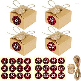 Christmas Decorations DIY Advent Calendar Boxes 2023 Countdown For Kids 24 Empty Gift
