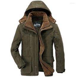 Men's Jackets Men Lon Down Winter Coats Ded Casual Warm Parkas 6XL Ood Quality Male Fit Multi-pocket Caro