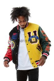 Men's Jackets Street American Yellow Letter Baseball Uniform Hip Hop New Entry into High End Thick Part Design Trend Jacket Hot Selling x1016