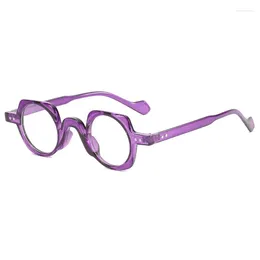 Sunglasses Vintage Small Size Frame Glasses Leopard Colour Women Blue Light Blocking Personality Geometric Decoration Eyewear Men