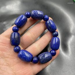 Strand Blue Lapis Lazuli Tube Beads Bracelet