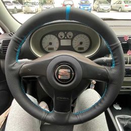 Steering Wheel Covers Non-Slip Artificial Leather Car Steering Wheel Braid Cover For Volkswagen VW Golf 4 Passat B5 Seat Leon Polo Car Accessories Q231016