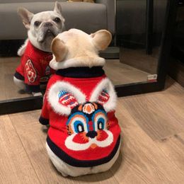 Dog Apparel Spring Festival Clothes Clothing Chinese Year Cosplay Costume For Puppy Pet Chihuahua Pug Outfits