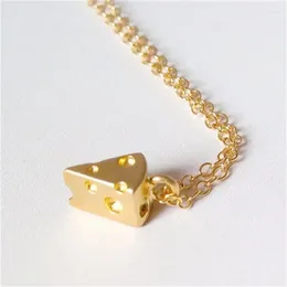 Chains Personality Cheese Pendant Alloy Chain Necklace Cute Jewelry Wholesale For Women Stainless Steel
