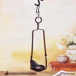 Candle Holders Antique Iron Lamp Stand Cast Butter Old Hanging Candlestick