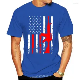 Men's T Shirts Tee Demolition Ar15 Usa Flag Ranch T-Shirt