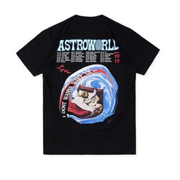 Men's T-Shirts ASTROWORLD TOUR Summer O-Neck Mens Tshirts Short Sleeve Black White Tops T Shirts303s