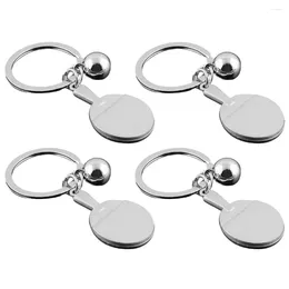 Keychains 4Pcs Keyring Table Tennis Racket Portable Aluminium Alloy Key Chain Women Ring Decoration Pendant Accessories