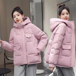 Women's Trench Coats 2023 Winter Cotton-Padded Clothes Student Korean Version Of Foreign-Style Cotton Hooded Thick Padded Jacket Tide