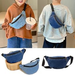 Handbags Fashion Cool Baby Boys Chest Bags Portable Cute Kids Girls Waist Bag Denim Children Shoulder Crossbody 231016