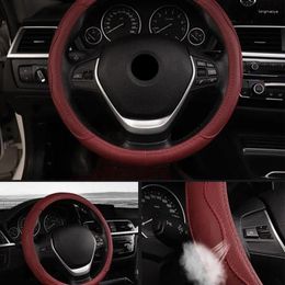 Steering Wheel Covers Vehicle Cover Universal Soft Grip Breathable Coting Automotive Anti Slip Fibre Leather Pad