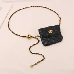 Waist Bags Mini Lightweight Chain Crossbody Bag Belt Women Fashion PU Leather Chest Coin Purse