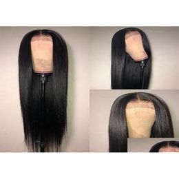 Synthetic Wigs Straight Lace Front Wig 28 Inch Human Hair Brazilian Remy 13X6 For Black Women 2989878 Drop Delivery Products Dh2Zm