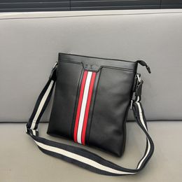 Printed Logo Cowhide Shoulder Bag Fashion Men's Bag Crossbody Bag Zipper Bag Travel Work Backpack Men's Briefcase High Quality Bag