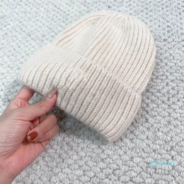 A minimalist and fashionable knitted wool hat with texture hat