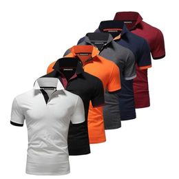 Brand Summer Shirt Mens Solid Color Short Sleeve Slim Fit Stand Collar Shirt Business Casual Men Clothing Size M-2XL208M