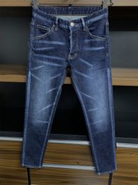 Italian fashion European and American men's casual jeans high-end washed hand polished quality Optimised 990604