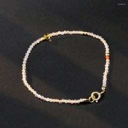 Link Bracelets Natural Yellow Citrines Quartz Crystal Beads Bracelet Charms Lucky Jewellery Yoga Meditation Amulet Couple For Women Men