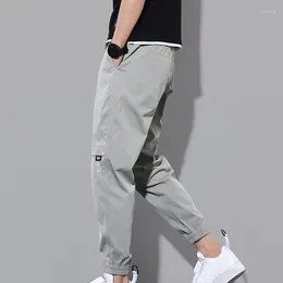 Men's Pants 1PC Sports Polyester Long Trousers Work Jogging Casual Loose Stretch Waist