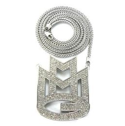 CARA new ICED out MAYBACH MUSIC GROUP MMG Pendant 36 Franco chain maxi necklace hip hop necklace EMEN039S chokers neckla257K31568300