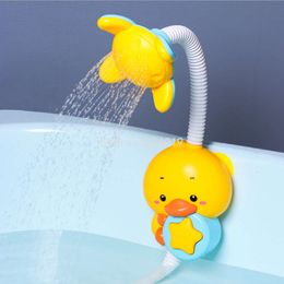 Finger Toys Bath Toys Electric Dock Lion Water Spray for Kids Baby Bathroom Bathtub Faucet Shower Toy Strong Suction Cup Water Game Toys