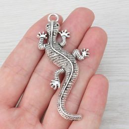 Pendant Necklaces 6 X Tibetan Silver Animal Gecko Lizard Charms Chameleon Pendants For DIY Necklace Jewellery Making Findings Accessories