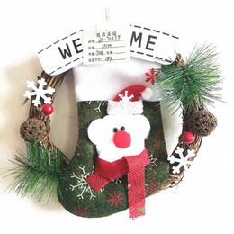 Factory Outlet Christmas decorations rattan wreaths Christmas trees home decorations pendants window displays props