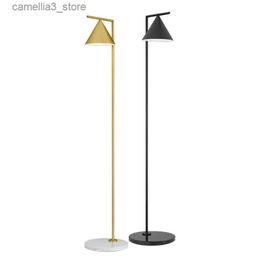 Floor Lamps Nordic Marble Floor Lamp Black Gold Floor Light for Bedroom Living Room Modern Table Standing Lamp E27 Study Home Decor Q231016