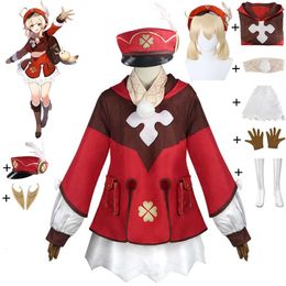 Cosplay Anime Game Genshin Impact Klee Cosplay Costume Wig Mondstadt Spark Knights Of Favonius Hat Halloween Loli Lolita Uniform Suit