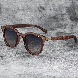 Sunglasses Oulylan Vintage Wood Grain Women Men Design Round Sun Glasses Ladies Retro Driving Goggles Shades UV400