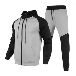 Men's Tracksuits Men Fashion Hoodie Tracksuit Set Fitness Gym Clothing Running Jacket Jogger For Suit