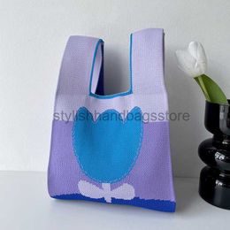 Totes Bag design knitted personality knitted one shoulder woven bag handbag tote bag women's bagstylishhandbagsstore01