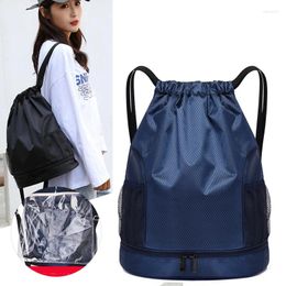 Outdoor Bags String Mesh Training Bag For The Pool Gym Shower Tool With Shoe Pocket Child Sports Backpack Men Women Waterproof Fitness