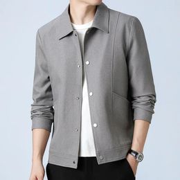 Men's Suits 2023 Autumn Youth Men Blazer Spring And Business Casual Suit Jacket Solid Color Gray Black Coat Travel Daily M-5XL