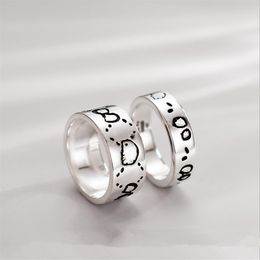 Skull Stainless Steel Band Ring Classic Women Couple Party Wedding Jewellery Men Punk Rings Size 5-11204P