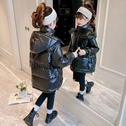 Down Coat Autumn Winter Girls Wash Free Parkas Cotton Hooded Jacket 2023 Korean Version Outerwear Children's Clothing Trend Coats 231016