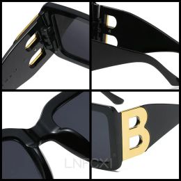 Sunglasses 2023 Fashion Oversized The Letter B Square Luxury Trend Women Men Retro Rectangle Gafas De SolSunglasses very good