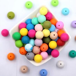 Teethers Toys 50pcs 19mm Silicone Beads BPA Free Food Grade for Pacifier Chain Beads Bulk born Baby Teether Toys DIY Jewelry Accessories 231016